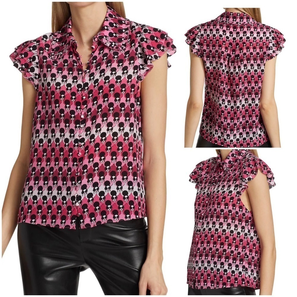 Alice + Olivia Martel Silk Blouse